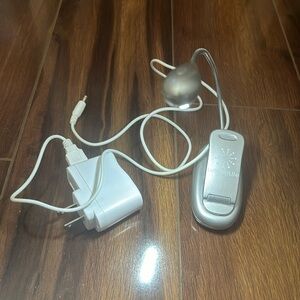 Silver Rechargeable LuminoLite Book Light with 2 Brightness Settings & Clip